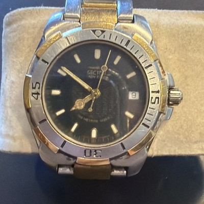 AA42 VTG SECTOR Mens TWO-TONE WATCH 38mm ADV7500 Untested As Is Conditions***