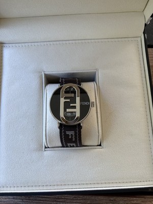 Fendi black and grey O Lock men's watch. Brand new in box. 