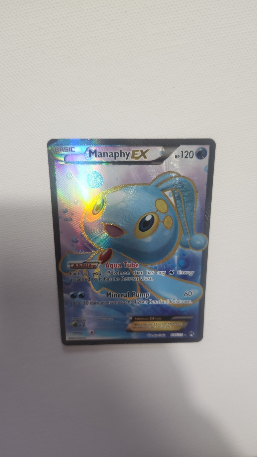 Manaphy EX 116/122 Full Art Ultra Rare XY Breakpoint NM Pokemon TCG