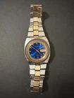 Vintage SEIKO DX Automatic 6106-8599 Vintage Men's Watch Blue Face Silver/Gold