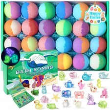 Bath Bombs for Kids with Toys Inside 24 Pack Kid Bath Bombs with Glow in The...