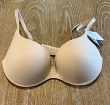 NWT AUDEN Demi Coverage Tan / CreamLightly Lined Underwire Bra Women  s Size 32B