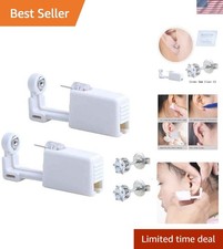 Hygienic Ear Piercing Gun Tool - 2 Pack with Easy Setup  Instant Results