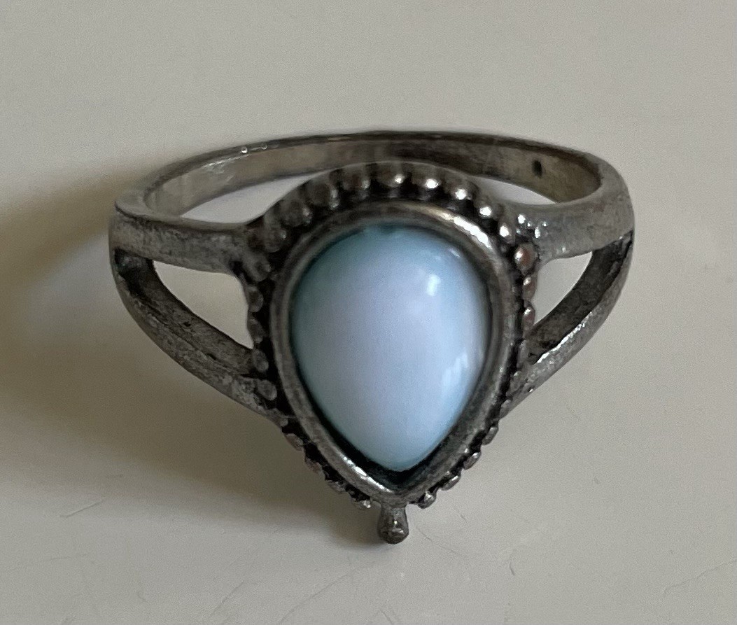 Tear Drop Silver Ring - image 1