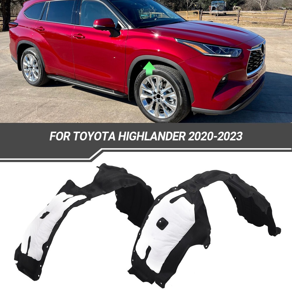 Inner Fender Liners For 2020-2023 Toyota Highlander Left & Right Front Section