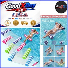 4 Pack Inflatable Pool Floats for Adults Water Hammock Summer Lake Party