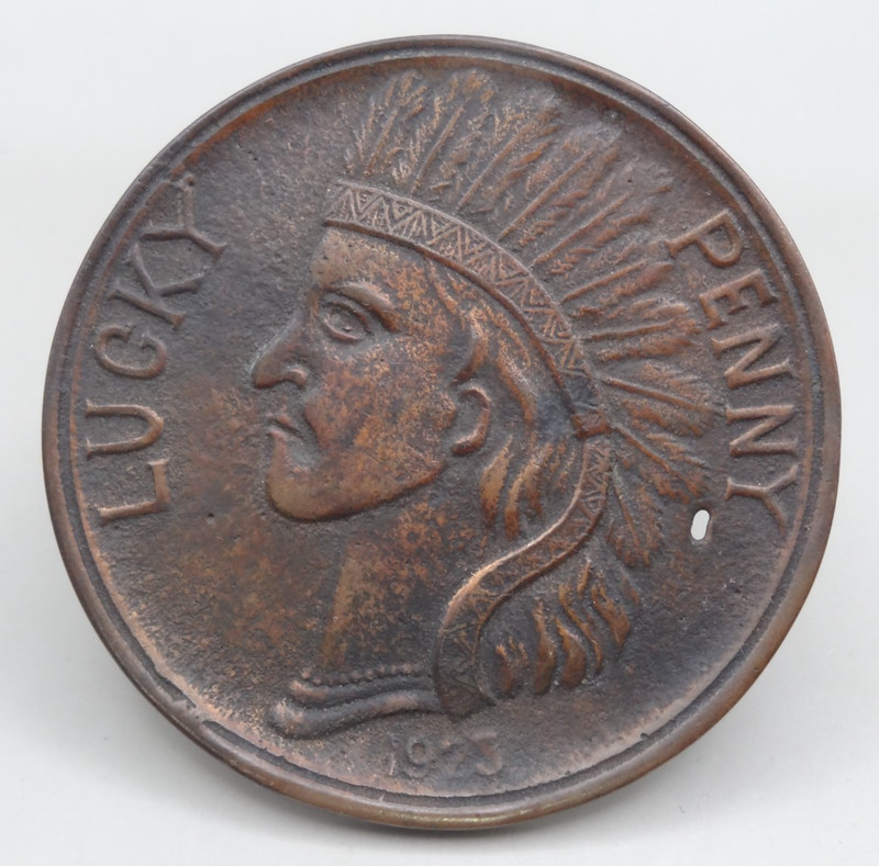 Lucky Penny Coin Medallion Indian Head/Gettysburg Missing Metal