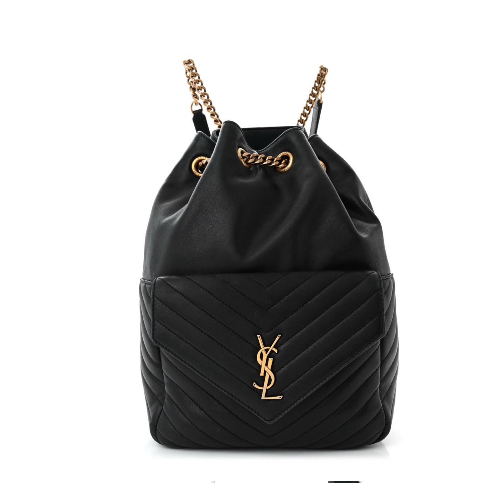 ZAINO SAINT LAURENT PELLE DI AGNELLO MATELASSE MONOGRAM JOE NERO