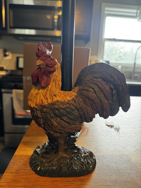 Antique Rooster Table Lamp