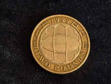 Rare Two Pounds Coin 1999  Rugby World Cup Coin, Two Pound £2