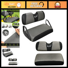 Golf Cart Seat Covers Front  Rear Set - Fits EZGO TXT/RXV, Club Car DS, Black/G