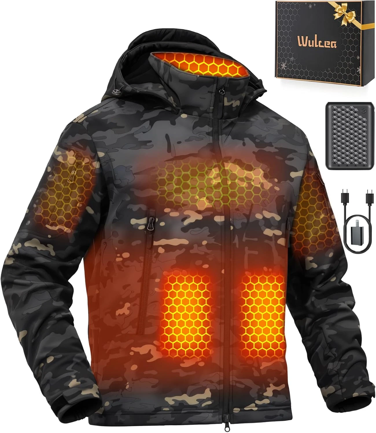 Men's Heated Graphene Soft Shell Jacket 12V with 18400mAh Battery