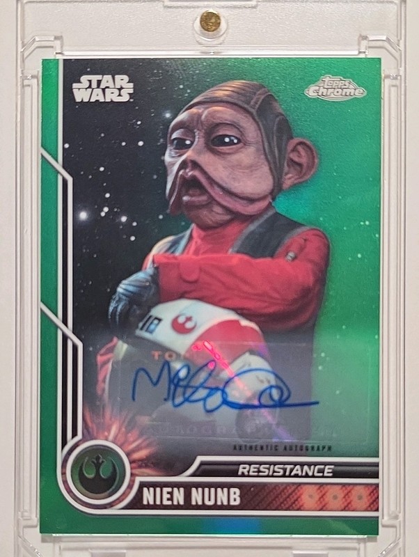 Topps Chrome Star Wars Nien Nunb Auto #80 Serial Numbered 23/99