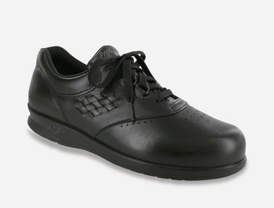 SAS Free Time BLACK Walking Shoes Leather Comfort Support Sneakers Sz 9 N NWOB