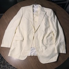 Traje Chaqueta y Chaleco Tiglio Rosso San Giovesse Hombre’s 46L Lana Hecho en Italia