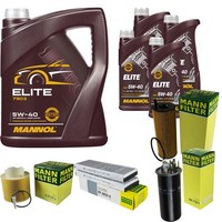 Mann Inspektionspaket 9L Mannol Elite 5W-40 FüR Audi A6 Avant 2.7 TDI