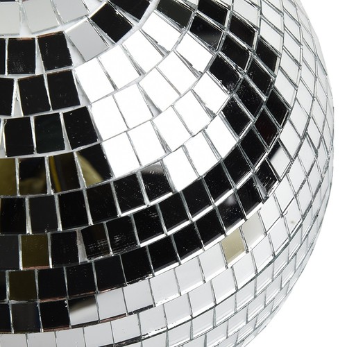 Luce DJ Spall Specchio Discoteca Splendida per Festa Danza Argento 5 20cm Diamet - Picture 12 of 15