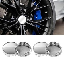 4 PCS Car Wheel Center Caps, Snap-in Center Caps for Rims, Plastic Wheel Silver