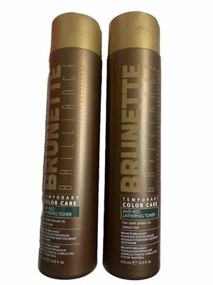 Brunette Brilliance Temporary Color Care Anti Red Lathering Toner NEW. Lot of 2.