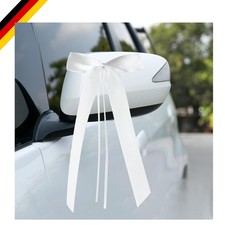 Weiße Hochzeitsautoschleifen 50 Stück fester Stoff für Auto-, Hochzeits- und ...