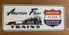 Vintage American Flyer Trains Ande Rooney Porcelain Sign Model Train Collectible