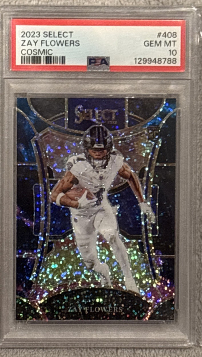2023 Panini Select SUITE LEVEL Zay Flowers #408 Cosmic Prizm (RC)