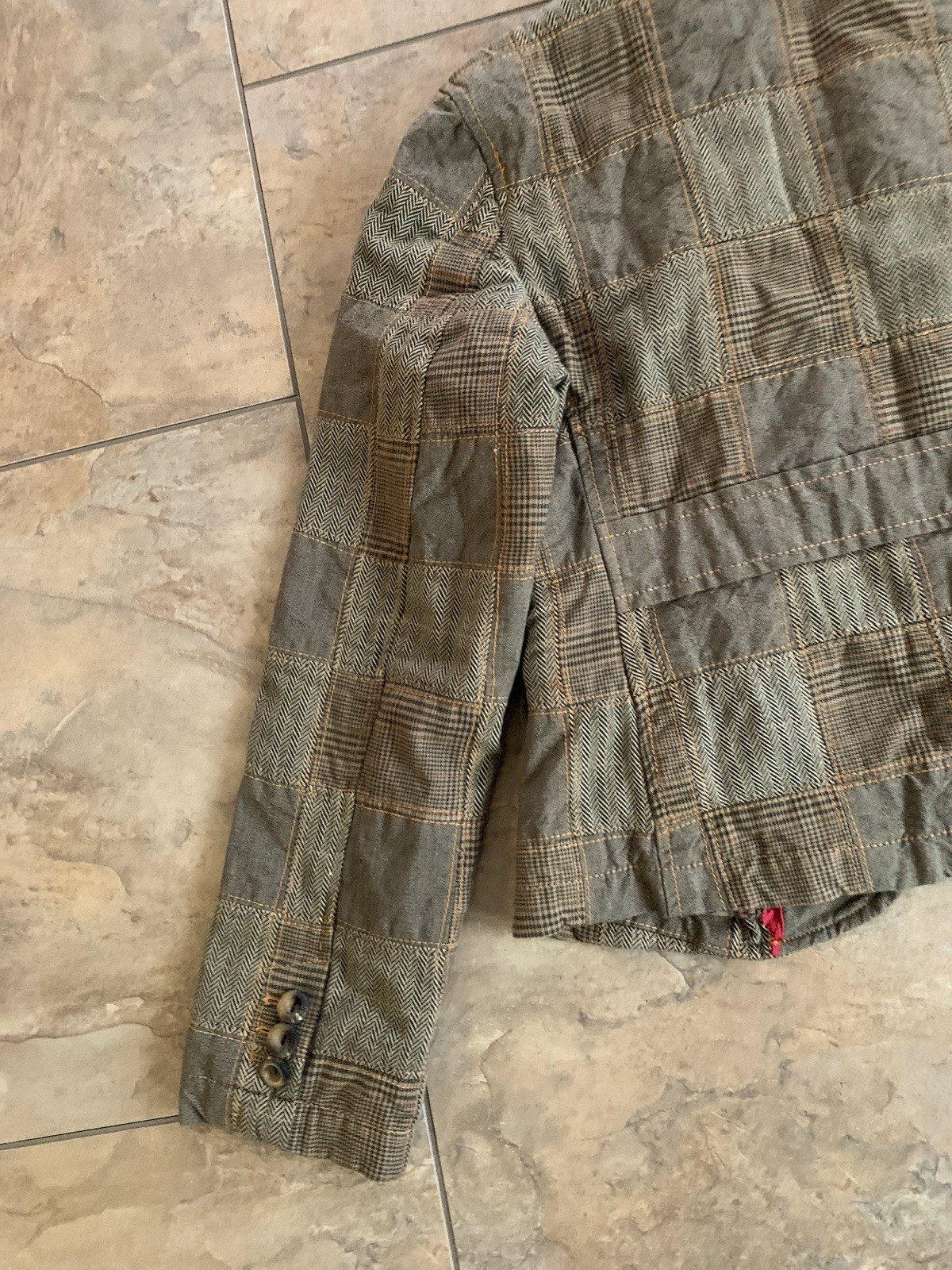 Gap Patchwork Plaid Jacket Womens 4 Herringbone B… - image 17