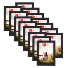 5x7 Picture Frame Set of 15, Black Picture Frames Display 5 by 7 Photo for Wa...