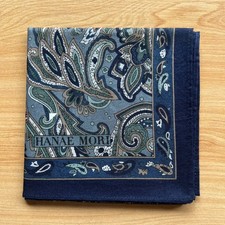 HANDKERCHIEF JAPAN MEN'S VINTAGE PAISLEY BANDANA POCKET SQUARE COTTON 18" B0907