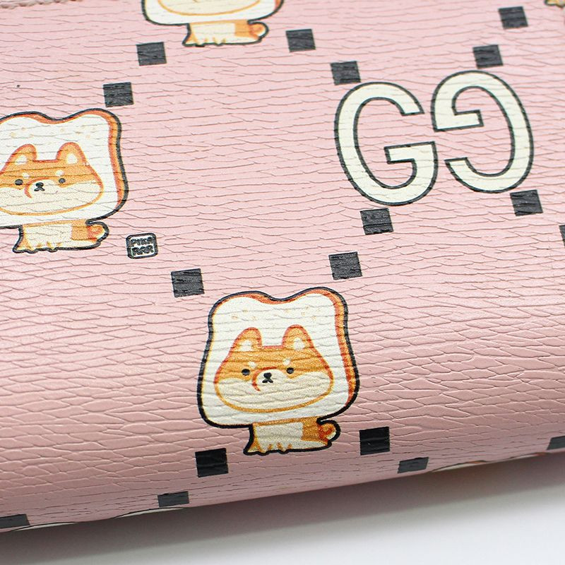 Gucci Pink Leather Animal Print Wallet 736784 125836251 | eBay