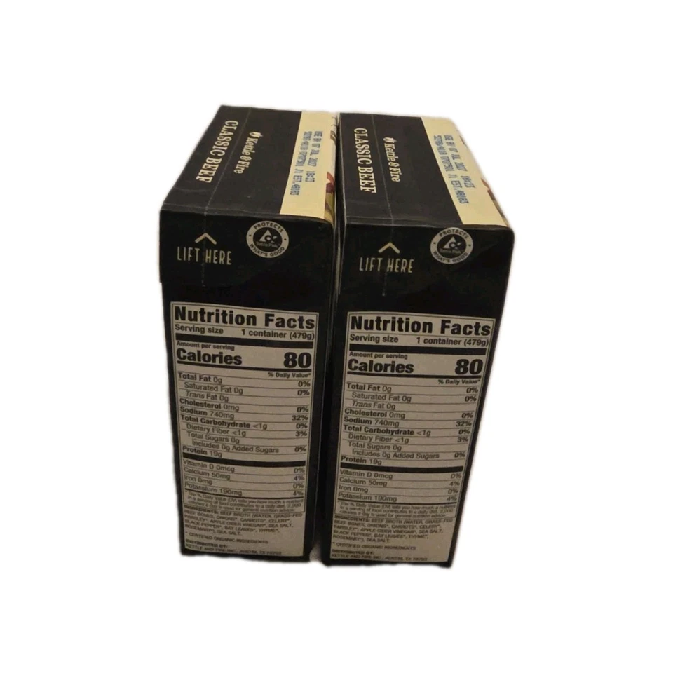 Kettle & Fire 经典牛肉骨汤 2 包套装 16.9 盎司纸箱 Keto Paleo — 第 4/4 张图片