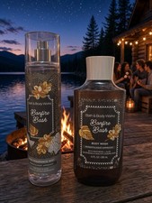 Bath Body Works BONFIRE BASH Shower Wash Gel Fragrance Mist Set