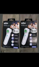 (2) Braun No Touch 3-IN-1 Thermometer Infants Children & Adults - BNT100CN - NEW
