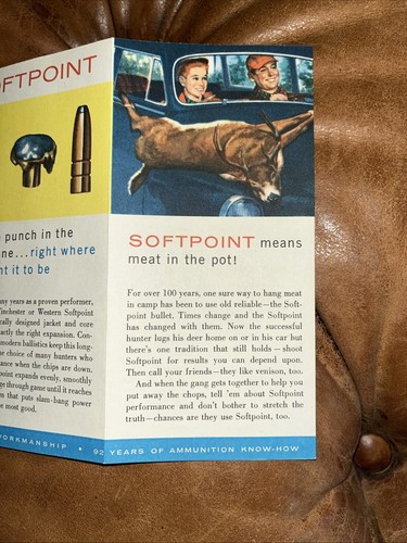 Vintage WINCHESTER WESTERN Big Game Loads Fold Out Advertising Brochure - Picture 16 of 16