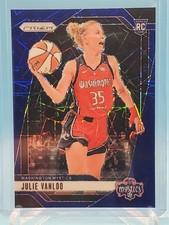 2024 Panini Prizm WNBA Blue Velocity Prizms #42 Julie Vanloo Mystics Rookie