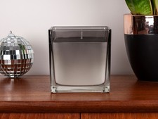 Black Ombre Glass Candle - Bergamot & Oud scent