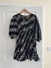 New Look Women’s Zebra Print Smock Mini Summer Dress Size 10 BNWT Oversized
