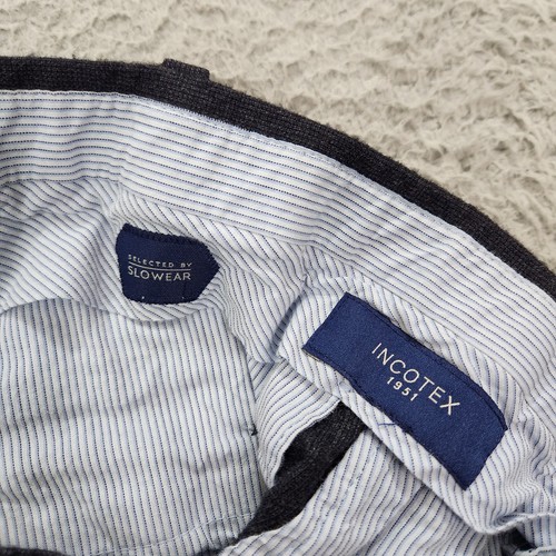 Pantalone Incotex uomo 38x30 blu grigio Benson super 100s pantalone lana made in Portugal - Foto 9 di 13