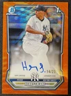 2026 Bowman Chrome Henry Lalane Orange Wave Auto /25 Yankees 1st Prospect