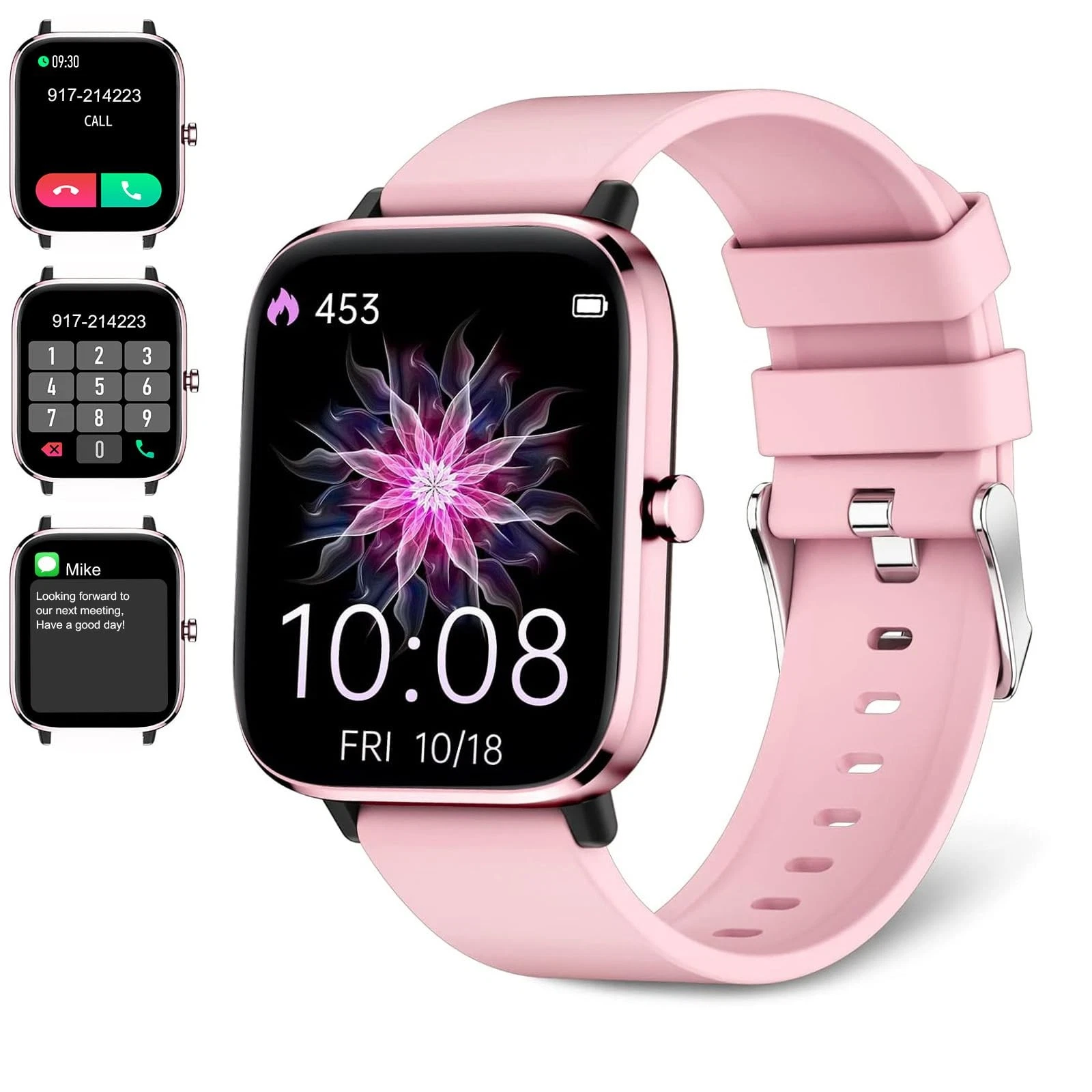 Smartwatch for Women - Call, Fitness Tracker, Heart Rate & Sleep 1.83", Pink