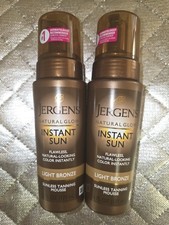 Jergens Natural Glow Instant Sun Light Bronze Sunless Tanning Mousse 6 Oz Lot 2