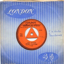 JOHNNY TILLOTSON   LOVE IS BLIND   UK LONDON  1 SIDED  PROMO  50s/60s POP