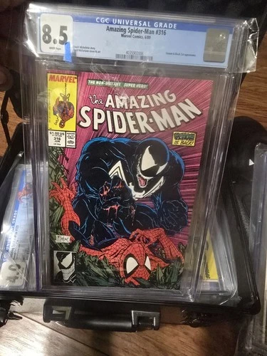 AMAZING SPIDER-MAN #316 CGC 8.5 NEWSSTAND 1ST VENOM COVER 1989