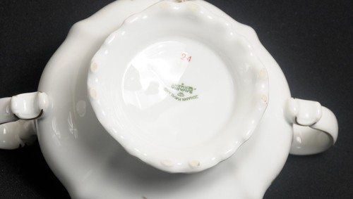 Johann Haviland China Sepia Rose Lidded Sugar Bowl Bavaria Germany - Bild 5 von 5