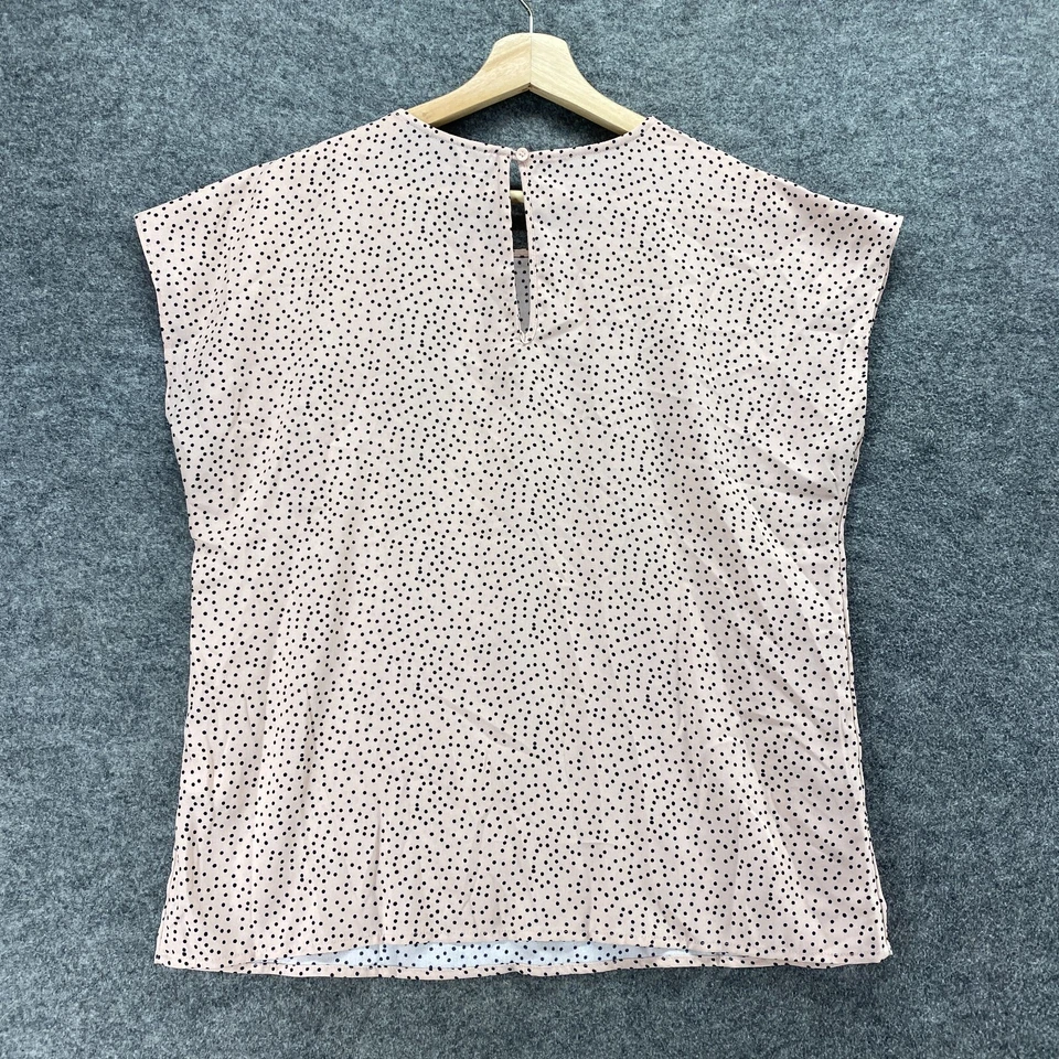 Blusa Halógena Mujer M Mediana Rosa Lunares Cuello Redondo Sin Mangas Correa Ancha Foto 2 de 4