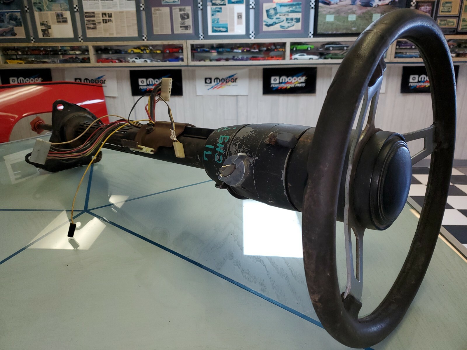 1971 Dodge Charger Steering Column Complete W/ Tuff Wheel, Cruise Cntrl ...