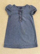 Baby GAP Girls Blue Cotton Denim Dress Age 3 Years
