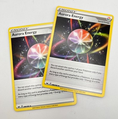 Aurora Energy 186/202 Sword & Shield Base 2020 Pokémon Cards LP 2x x2