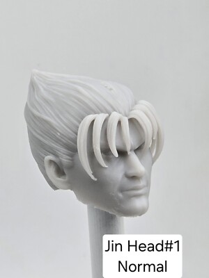 3d Printed  Video Game JIN KAZ HEAD#1 1:12 6'' Classified Legends COMPATIBLE 