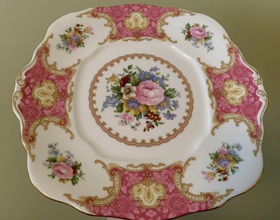 Antique Royal Albert Lady Carlyle Cake Plate, Bone China England Ltd Ed 1 of 10K